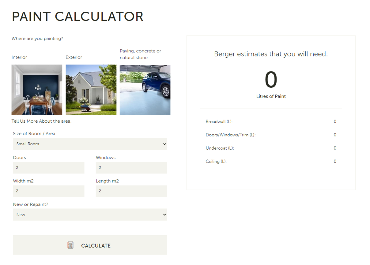 Calculate how much paint you need