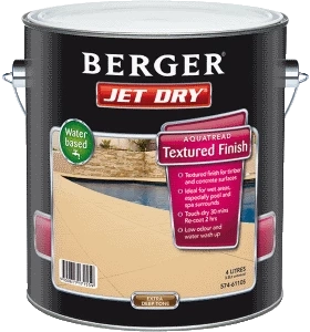 Berger Jet Dry Aquatread Textured Finish